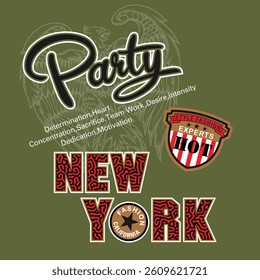 Newyork typography slogan. Vector illustrations for printed t-shirts, screen printing