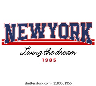 NEWYORK_Living The Dream_slogan graphic