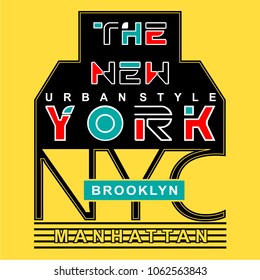 NEWYORK/BROOKLYN Typography Design/T-Shirt Design,vector illustration 