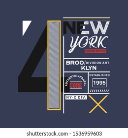 Newyorkbrooklyncore Typography Design T Shirtvector Illustration Stock ...