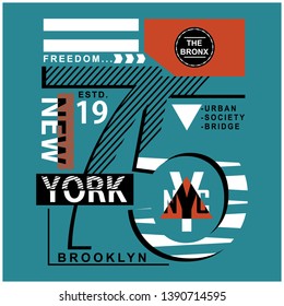 NEWYORK/NYC brooklyn typography design,vector illustration
