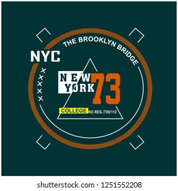 newyork/nyc typography design t-shirt,vector illustration