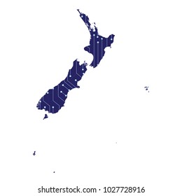 newZealand map - blue pastel graphic background , High Detailed Blue Map of New Zealand isolated on white background. Vector illustration eps 10.