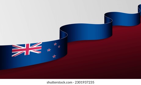 Newzealand ribbon flag background. Element of impact for the use you want to make of it.