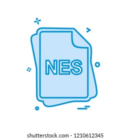 NEX file type icon design vector