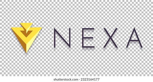 Nexa (NEXA) cryptocurrency logo worldmark isolated on transparent png background vector