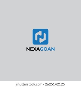 Nexagoan N letter logo design template