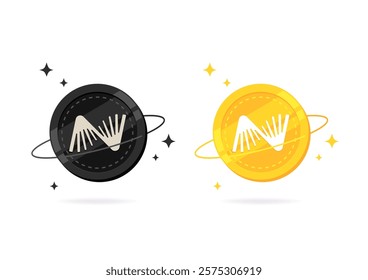 Nexo (NEXO) coin flat icon isolated on white background.