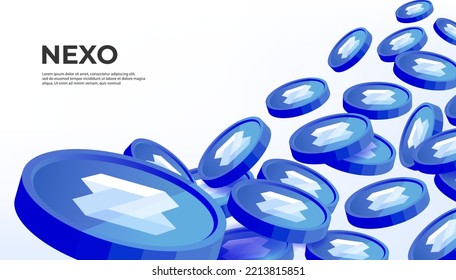 NEXO cryptowährung Konzept Banner Hintergrund.