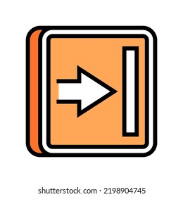 next arrow color icon vector. next arrow sign. isolated symbol illustration