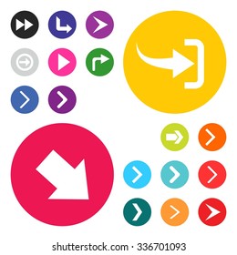 Next arrow Forward icon set. simple pictogram minimal, flat, solid, mono, monochrome, plain, contemporary style. Vector illustration web internet design elements