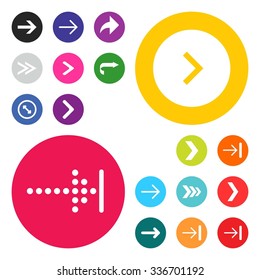 Next arrow Forward icon set. simple pictogram minimal, flat, solid, mono, monochrome, plain, contemporary style. Vector illustration web internet design elements