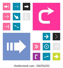 Next arrow Forward icon set. simple pictogram minimal, flat, solid, mono, monochrome, plain, contemporary style. Vector illustration web internet design elements