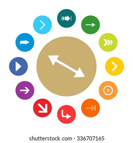 Next arrow Forward icon set. simple pictogram minimal, flat, solid, mono, monochrome, plain, contemporary style. Vector illustration web internet design elements