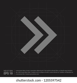Next Arrow Icon - Black Creative Background - Free vector icon
