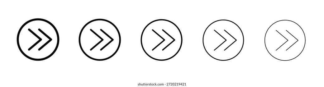 Siguiente flecha icono de diseño, logotipo, App, interfaz de usuario. Ilustración vectorial, EPS