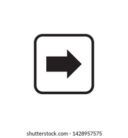 next arrow  icon design template. Trendy style, vector eps 10