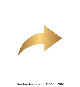 Icono de flecha siguiente con gradiente de oro