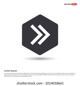 Next Arrow Icon Hexa White Background icon template
