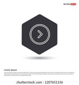 Next arrow icon Hexa White Background icon template - Free vector icon