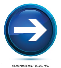 Next arrow icon isolated on elegant blue round button illustration