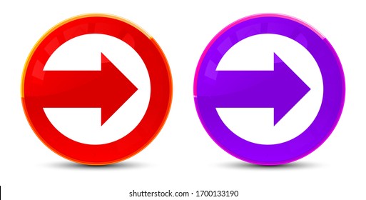 Next arrow icon isolated on glossy round buttons illustration