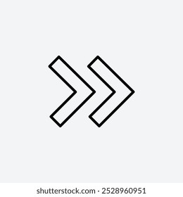 Next arrow icon isolated on the white background.