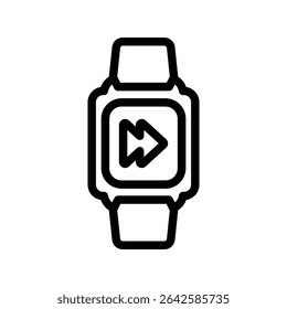 Next arrow icon, Line Vector graphics