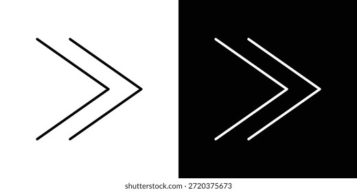 Next arrow icon. Minimalist vector design. Editable stroke. EPS10
