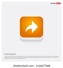 Next Arrow Icon Orange Abstract Web Button - Free vector icon