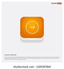 Next arrow icon Orange Abstract Web Button - Free vector icon