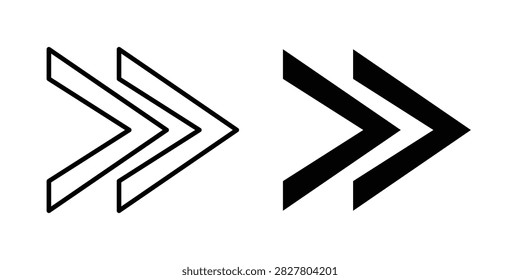 Next Arrow icon representing forward navigation, moving ahead, and advancing to another page or item. Clean outline and filled vector symbol suitable for websites, applications, media controls, navigation, and digital interfaces.