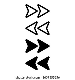 Next arrow icon set. simple pictogram minimal, flat . Vector illustration web internet design elements