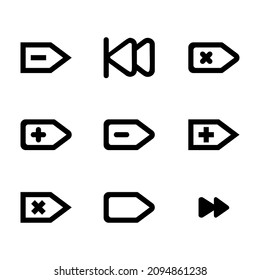 Next arrow icon set. Vector illustration web internet design elements