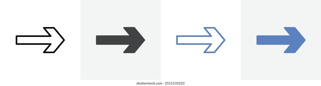 Conjunto de Vectores de iconos de flecha siguiente para uso de interfaz de usuario de Web o App