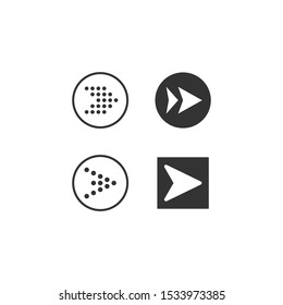 Next Arrow Icon vector sign isolated for graphic and web design. Next Arrows symbol template color editable on white background.