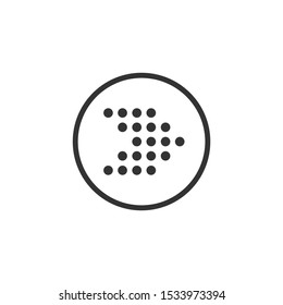 Next Arrow Icon vector sign isolated for graphic and web design. Next Arrows symbol template color editable on white background.