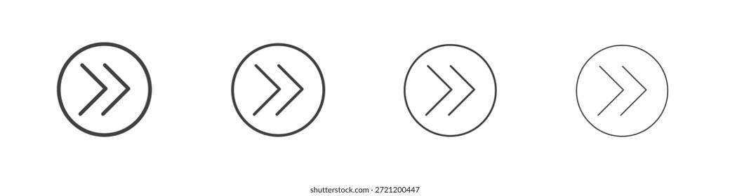 Next arrow icons for graphic and web design.