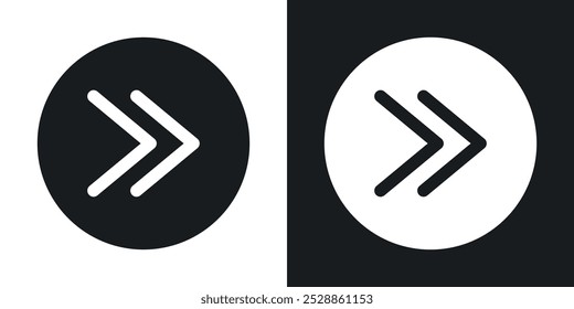 Next arrow icons. solid style vector