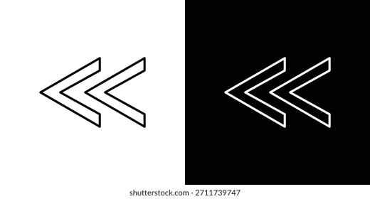 Next arrow icons vector symbol with editable stroke lines for web designs
