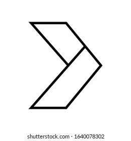 next arrow line art vector icon - ui icon vector 