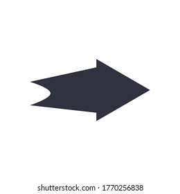 Siguiente flecha o dirección derecha diseño de icono de estilo plano de avance de la web y tema de infografía Ilustración vectorial