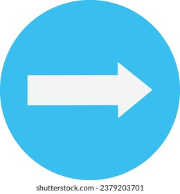 Next Arrow Sign Icon Vector Flat Illustration