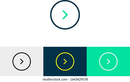 next arrow sign line art icon vector 