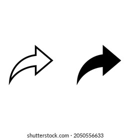 Next arrow vector icon for apps and web sites
