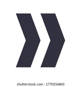 Next arrows or right direction flat style icon design of web forward and infographic theme Vector illustration