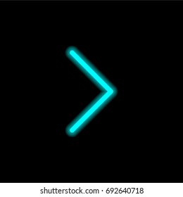 Next blue glowing neon ui ux icon. Glowing sign logo vector