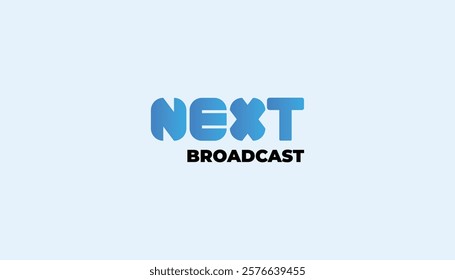 Next broadcast logo design text