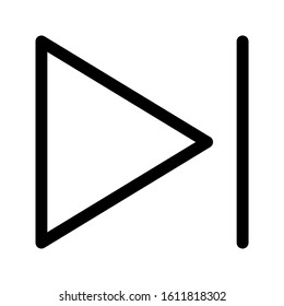 next button icon with 48 px and outline style. Suitable for UI designs, logos, applications and websites.