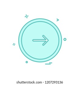 Next button icon design vector